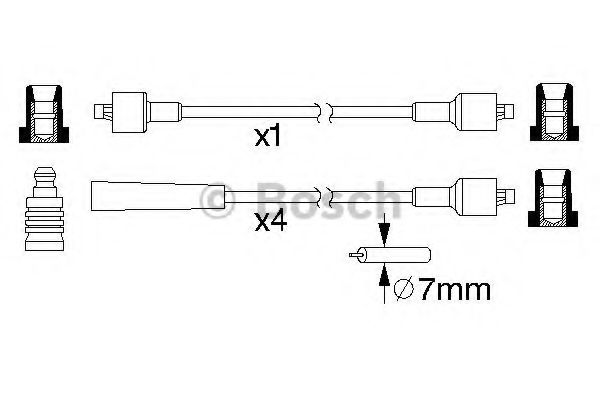 0986357088 BOSCH Ignition Cable Kit