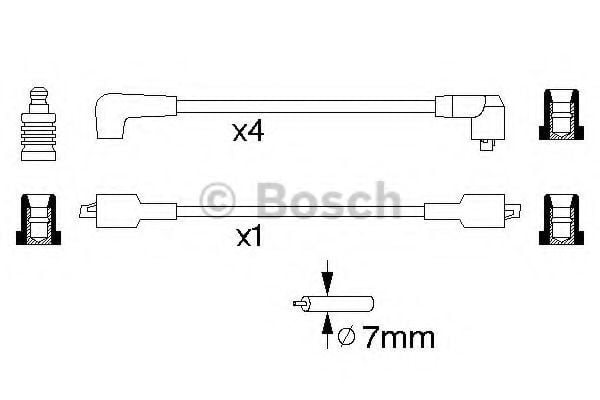 0 986 357 095 BOSCH Ignition Cable Kit