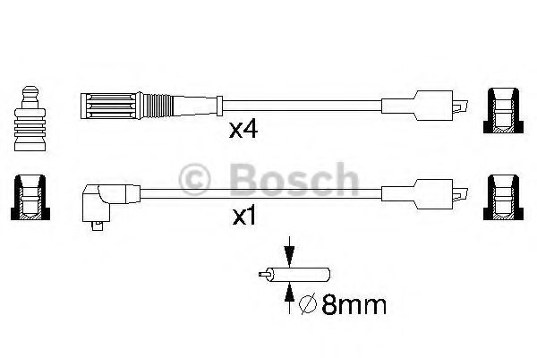 0 986 357 113 BOSCH Ignition Cable Kit