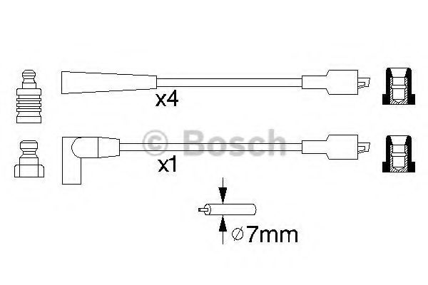 0 986 357 134 BOSCH Ignition Cable Kit