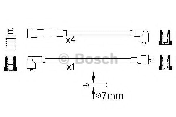 0 986 357 136 BOSCH Ignition Cable Kit