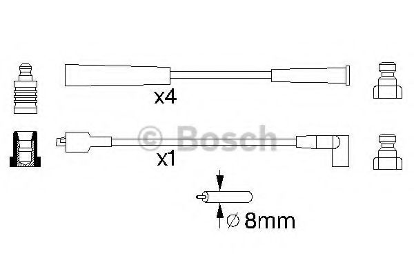0 986 357 140 BOSCH Ignition Cable Kit
