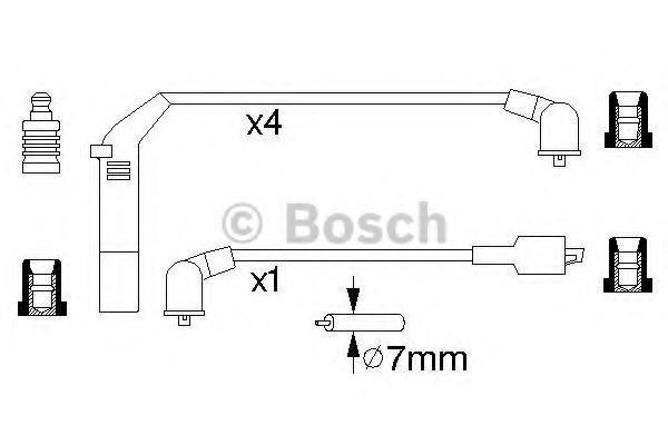 0 986 357 142 BOSCH Ignition System Ignition Cable Kit