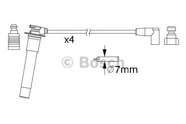 0 986 357 160 BOSCH Ignition System Ignition Cable Kit