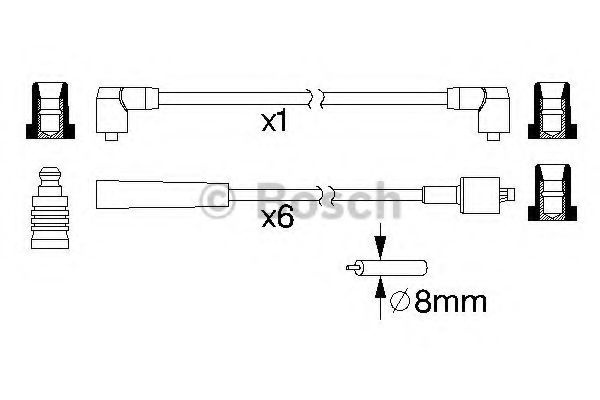0 986 357 164 BOSCH Ignition Cable Kit