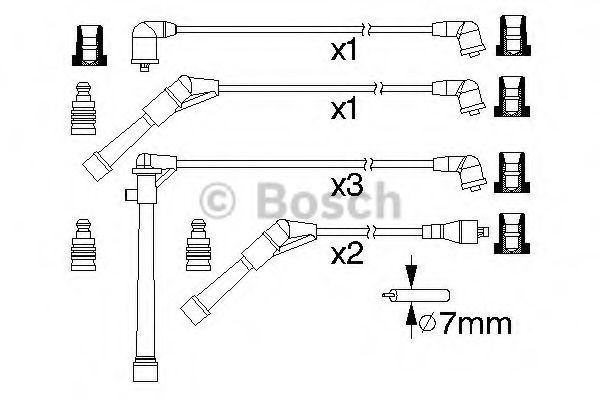 0 986 357 174 BOSCH Ignition System Ignition Cable Kit