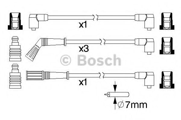 0 986 357 183 BOSCH Ignition System Ignition Cable Kit