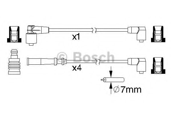 0 986 357 186 BOSCH Ignition Cable Kit