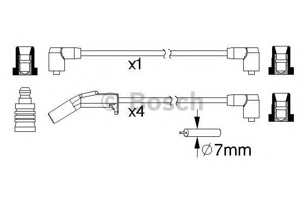 0 986 357 190 BOSCH Ignition Cable Kit