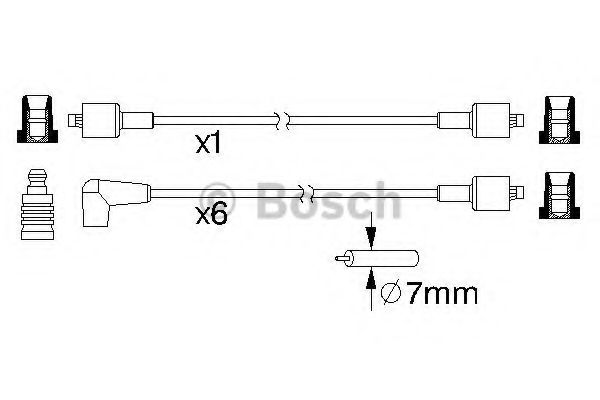 0 986 357 191 BOSCH Ignition Cable Kit