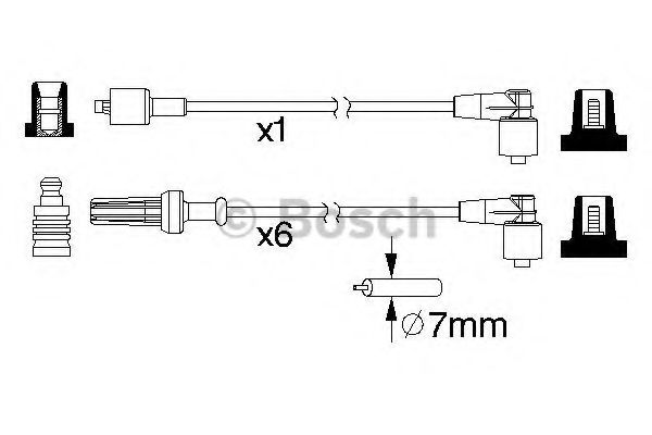 0 986 357 219 BOSCH Ignition System Ignition Cable Kit