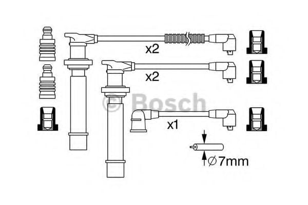 0 986 357 274 BOSCH Ignition System Ignition Cable Kit