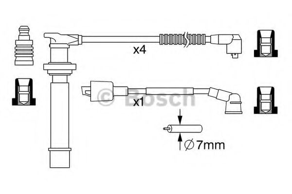 0 986 357 280 BOSCH Ignition Cable Kit
