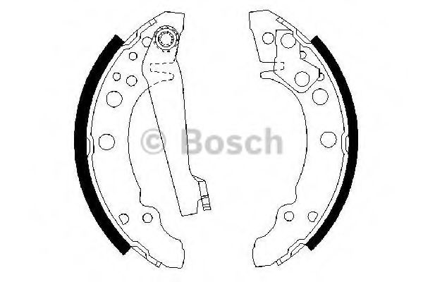 0 986 487 002 BOSCH Brake System Brake Shoe Set