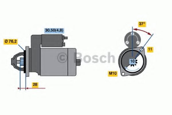 0 001 109 258 BOSCH Starter System Freewheel Gear, starter
