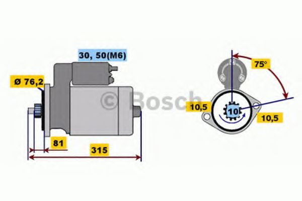 0 001 110 059 BOSCH Starter System Solenoid Switch, starter