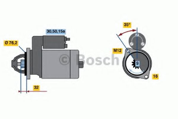 0 001 110 100 BOSCH Starter System Solenoid Switch, starter