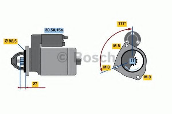 0 001 110 108 BOSCH Starter System Freewheel Gear, starter