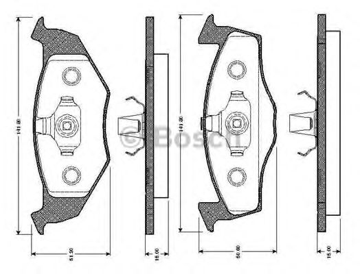 0 986 TB2 301 BOSCH Brake System Brake Pad Set, disc brake