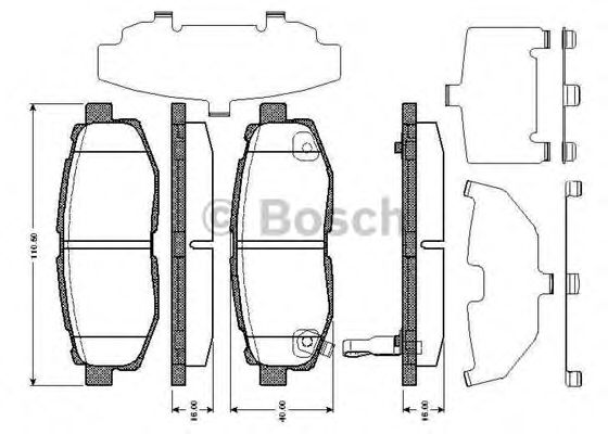0 986 TB3 003 BOSCH Brake System Brake Pad Set, disc brake