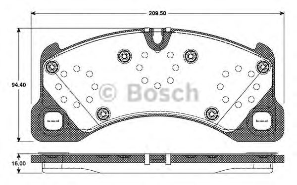 0 986 TB3 087 BOSCH Brake Pad Set, disc brake