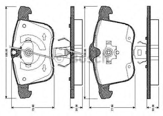 0 986 TB2 867 BOSCH Brake System Brake Pad Set, disc brake