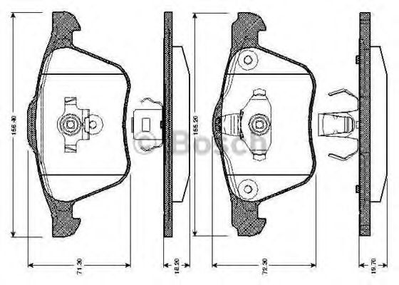 0 986 TB2 875 BOSCH Brake System Brake Pad Set, disc brake