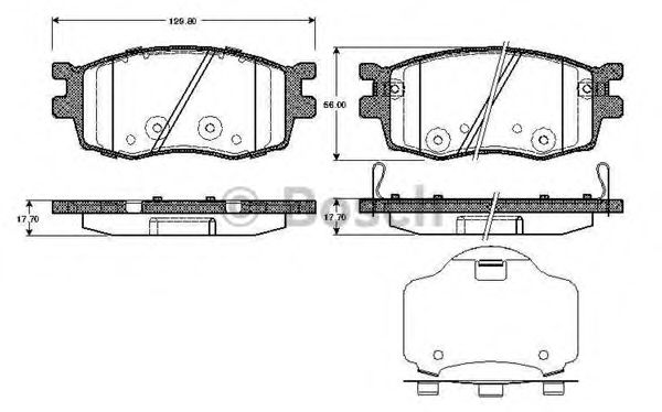 0 986 TB2 935 BOSCH Brake System Brake Pad Set, disc brake