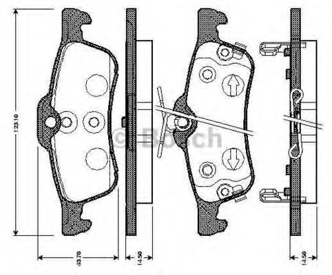 0 986 TB3 073 BOSCH Brake System Brake Pad Set, disc brake