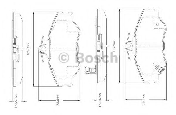 F 03A 150 011 BOSCH Brake Pad Set, disc brake