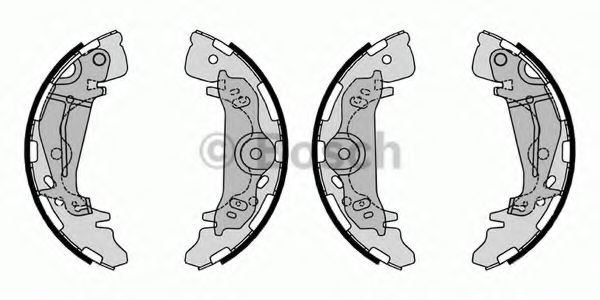 F 026 008 029 BOSCH Brake System Brake Shoe Set