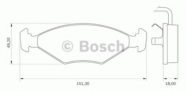 0 986 BB0 271 BOSCH Тормозная система Комплект тормозных колодок, дисковый тормоз