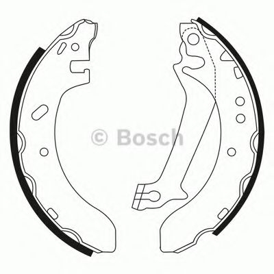 0 986 BB3 505 BOSCH Brake System Brake Shoe Set
