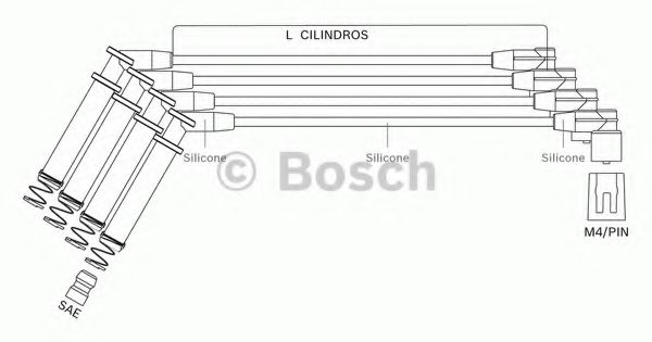 F 000 99C 012 BOSCH Ignition Cable