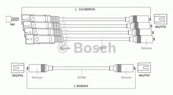 F 000 99C 082 BOSCH Ignition Cable