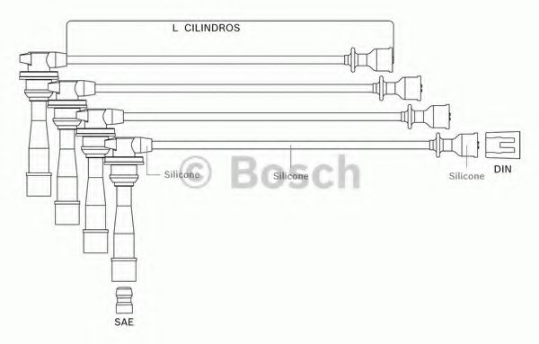 F 000 99C 112 BOSCH Ignition System Ignition Cable Kit