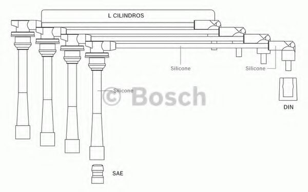 F 000 99C 118 BOSCH Ignition Cable Kit