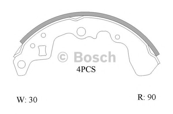 0 986 AB0 850 BOSCH Тормозная система Комплект тормозных колодок