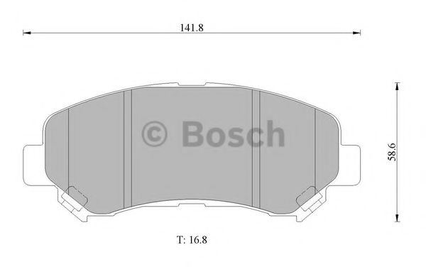 0 986 AB1 386 BOSCH Тормозная система Комплект тормозных колодок, дисковый тормоз