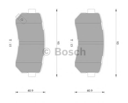 0 986 AB3 099 BOSCH Тормозная система Комплект тормозных колодок, дисковый тормоз