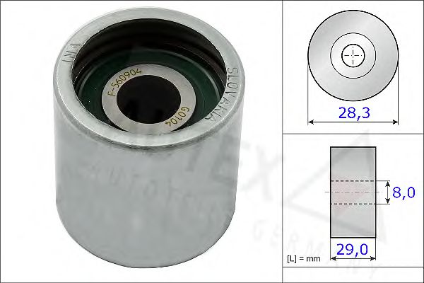 654472 AUTEX Deflection/Guide Pulley, timing belt