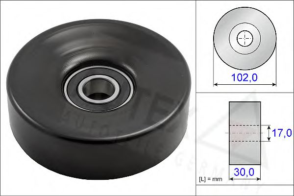 654697 AUTEX Deflection/Guide Pulley, v-ribbed belt