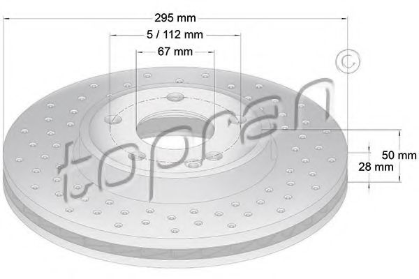 408 555 TOPRAN Brake Disc