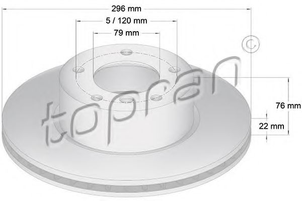 500 570 TOPRAN Brake System Brake Disc