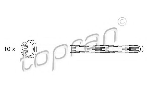 109 548 TOPRAN Bolt Kit, cylinder head