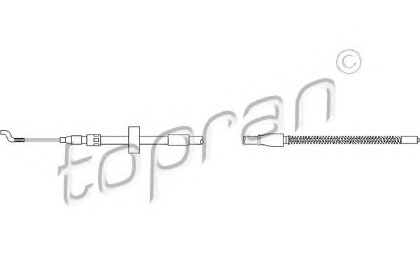 104 084 TOPRAN Cable, parking brake