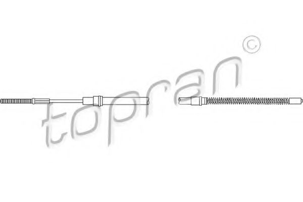 103 062 TOPRAN Cable, parking brake