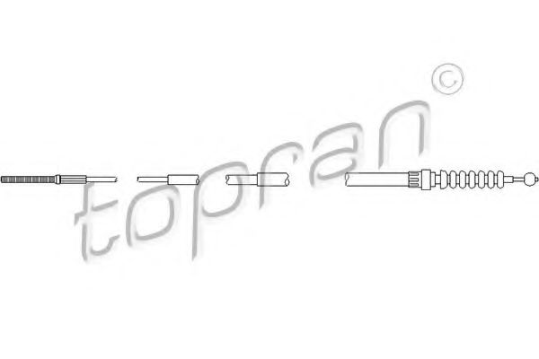 102 837 TOPRAN Brake System Cable, parking brake