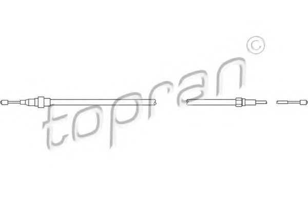 108 333 TOPRAN Cable, parking brake