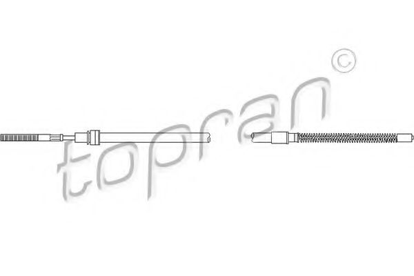 103 520 TOPRAN Cable, parking brake